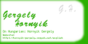 gergely hornyik business card